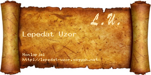 Lepedat Uzor névjegykártya